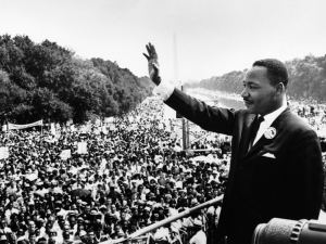 Martin Luther King Jr., at his “I Have a Dream” speech in Washington, D.C., August 28, 1963. 